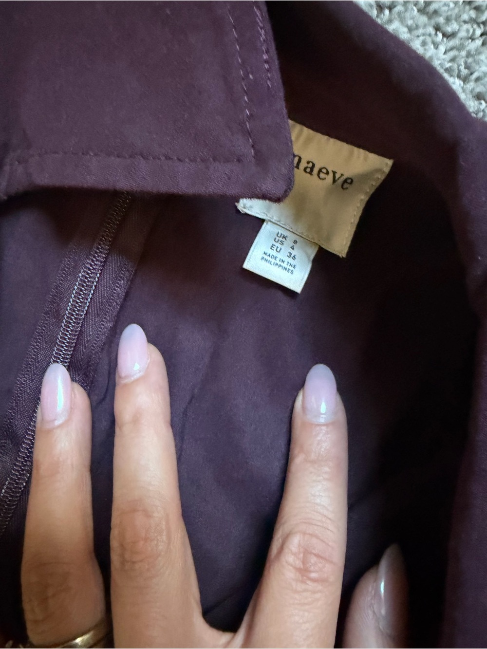 Womens Short-Sleeve Wide-Leg Jumpsuit in Plum - Picture 3 of 3